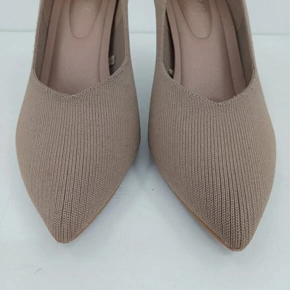 Alexis Bendel Taupe Pointed Toe Heels Pumps Size 7 - Picture 5 of 10
